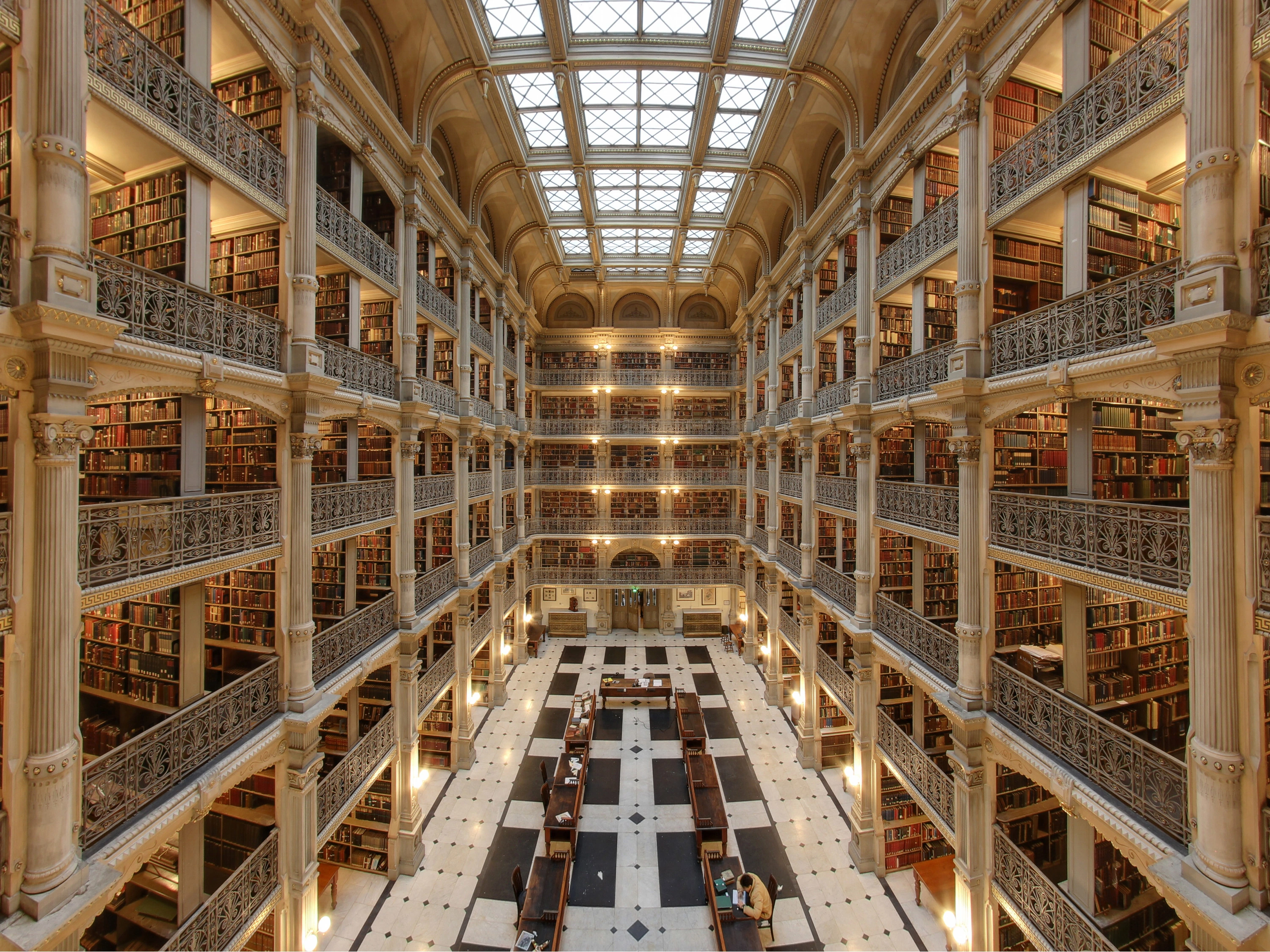 A grand library devoted to knowledge and ideas.